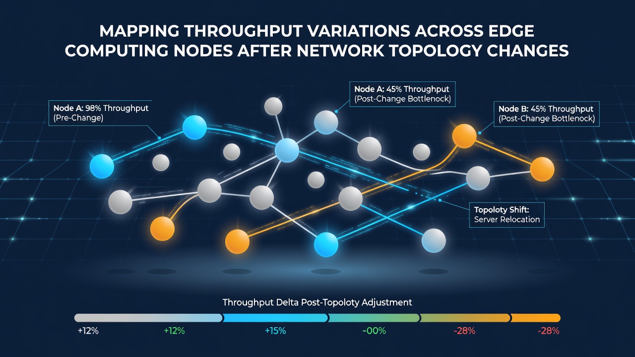 Mapping Throughput Variations Across Edge Computing Nodes After Network Topology Changes