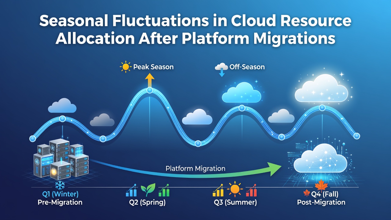 Seasonal Fluctuations in Cloud Resource Allocation After Platform Migrations